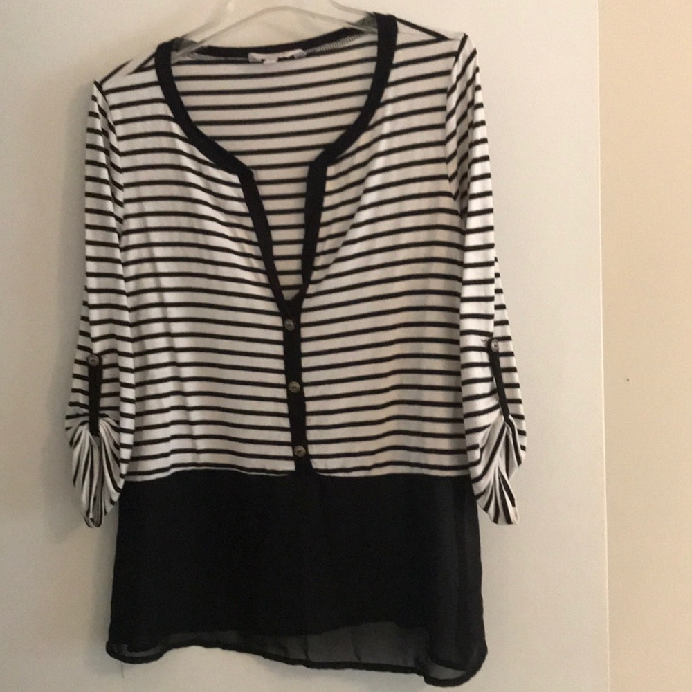 Jersey two tone top